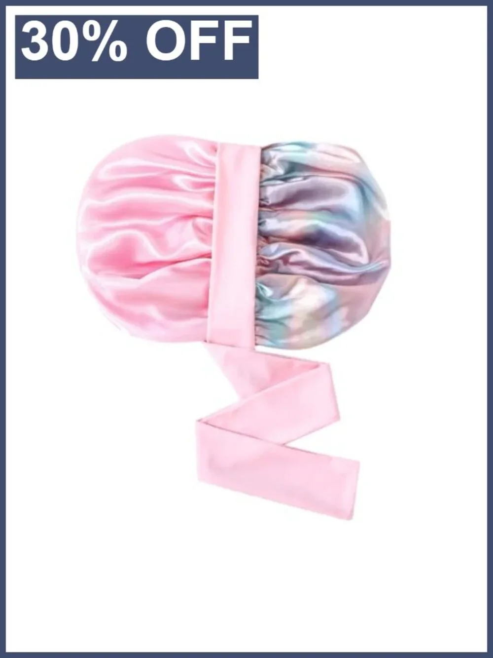 Satin Silk Sleep Bonnet for Women Double Layer Reversible Hair Cap Curly Braid